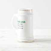 De Heer zal Bijbel Verse Groen en Wit verstrekken Bierpul (Voorkant links)