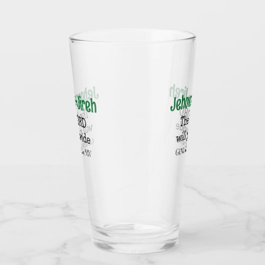 De Heer zal Bijbel Verse Groen en Zwart verstrekke Glas (Rechts)