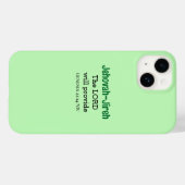 De Heer zal bijbelverse lichtgroen leveren Case-Mate iPhone Case (Achterkant (horizontaal))