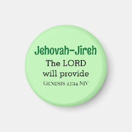 De Heer zal bijbelverse lichtgroen leveren Magneet