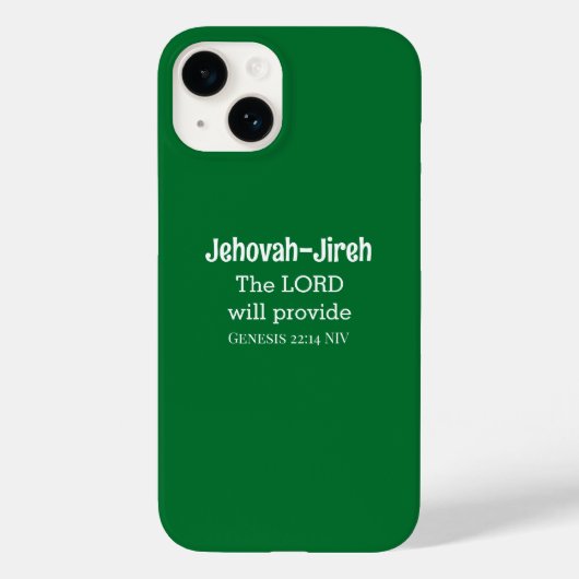 De Heer zal de Bijbel Verse Dark Green Case-Mate iPhone Case (Achterkant)
