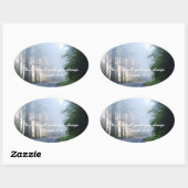 De Heer zal je altijd begeleiden Ovale Sticker (Vel)