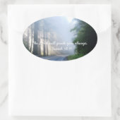 De Heer zal je altijd begeleiden Ovale Sticker (Tas)