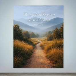 De Heer zal u behoeden Psalm 121 Christelijke Post Poster
