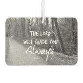 De Heer zal u bijbelversie leiden Luchtverfrisser (Achterkant)