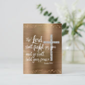 De Heer zal voor u strijden in de Schrift Briefkaart (Staand voorkant)