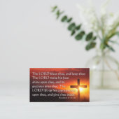 De Heer zegene u gebed Zonsondergang Kruis Bijbelv Visitekaartje (Staand voorkant)