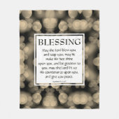 DE HEER ZEGENE U Numeri 6:24-26 BEIGE Fleece Deken (Voorkant)