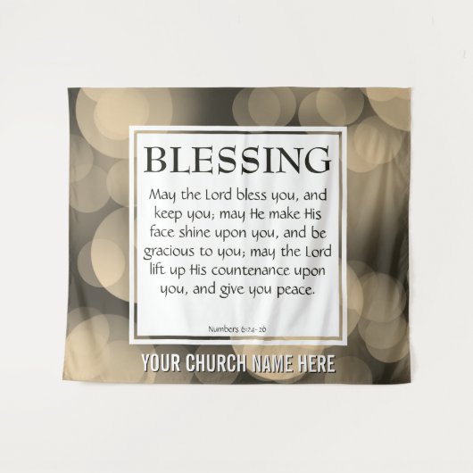 DE HEER ZEGENE U Numeri 6:24-26 Kerk Wandkleed (Voorkant (horizontaal))