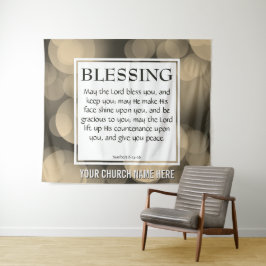 DE HEER ZEGENE U Numeri 6:24-26 Kerk Wandkleed