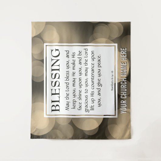 DE HEER ZEGENE U Numeri 6:24-26 Kerk Wandkleed (Voorkant)