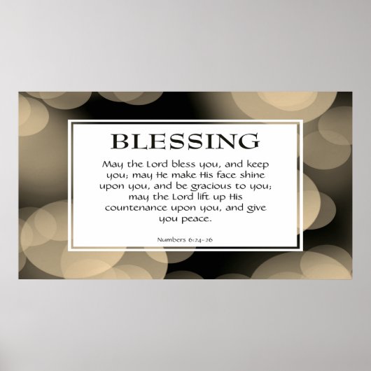 DE HEER ZEGENE U Nummers 6v24-26 Christelijk Poster (Voorkant)