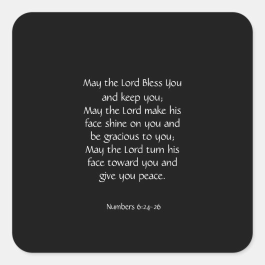 De Heer zegene u Sticker (Voorkant)