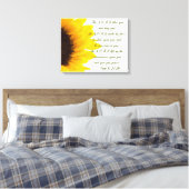 De Heer zegene u.../ Zonnebloem Canvas Afdruk (Insitu (Slaapkamer))