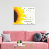 De Heer zegene u.../ Zonnebloem Canvas Afdruk (Insitu (Woonkamer))