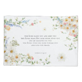 De Heer zegent u | Bloemen Christelijk Kussensloop (Achterkant)