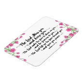 De Heer zegent u en houdt u magneet w / bloemen (Linkerzijde)