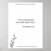 "De Heer zegent u en houdt u." Poster (Voorkant)