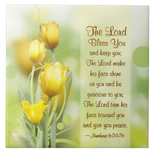 De Heer zegent u en houdt u Tegeltje