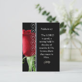 De HEERE is een goede sterke greep in dag van moei Briefkaart (Staand voorkant)