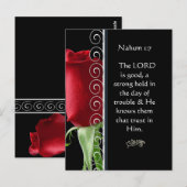 De HEERE is een goede sterke greep in dag van moei Briefkaart (Voorkant / Achterkant)