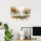 De Heere is mijn Herder Aquarel Bijbelvers Poster (Thuiskantoor)