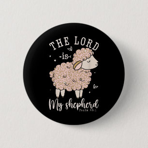 De Heere is mijn herder, gebedje Christelijke scha Ronde Button 5,7 Cm