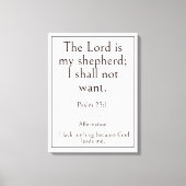 De Heere is mijn herder, Psalm 23:1 Bijbelvers Canvas Afdruk (Voorkant)