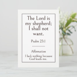 De Heere is mijn herder, Psalm 23:1 Bijbelvers Kaart