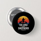 De Heere Is Mijn Herder Psalm 23_1 Bijbelvers Ronde Button 5,7 Cm (Voorkant /achterkant)