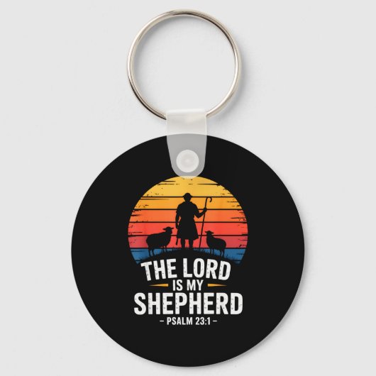 De Heere Is Mijn Herder Psalm 23_1 Bijbelvers Sleutelhanger (Voorkant)
