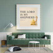 De Heere Is Mijn Herder | Psalm 23:1 | Crème Poster
