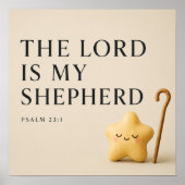 De Heere Is Mijn Herder | Psalm 23:1 | Crème Poster (Voorkant)