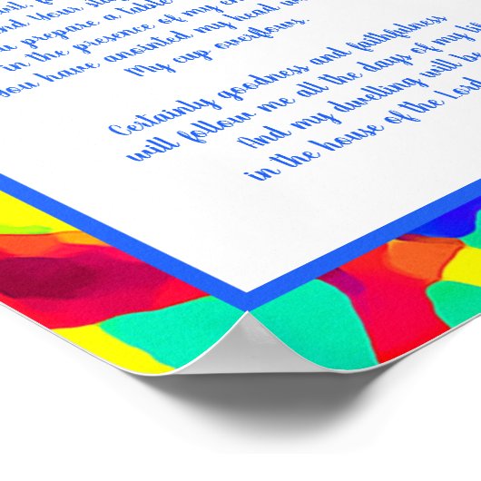 De Heere Is Mijn Herder Psalm 23 Aanmoediging Poster (Hoek)