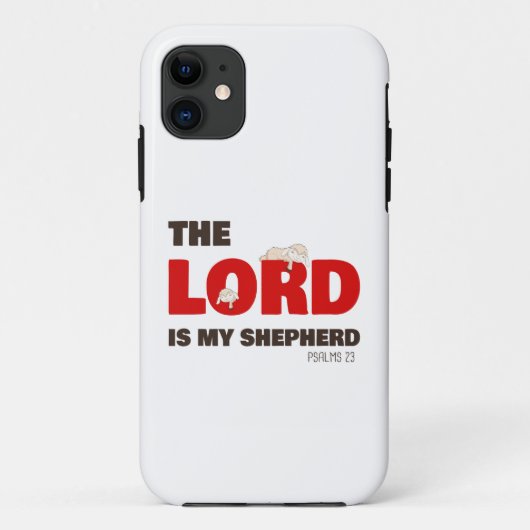 De Heere is mijn Herder Psalmen 23 Christelijk Gel Case-Mate iPhone Case (Achterkant)