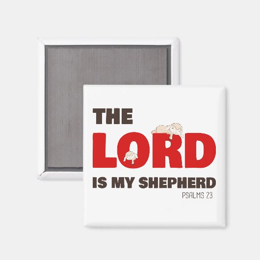 De Heere is mijn Herder Psalmen 23 Christelijk Gel Magneet (Voorkant / Achterkant)