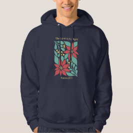 De Heere Is Mijn Licht – Psalm 27:1 Bloemige Kerst Hoodie