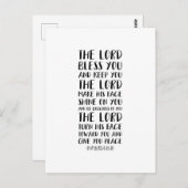 De Heere zegene u en behoede u; Numeri 6:24-26 Briefkaart (Voorkant / Achterkant)