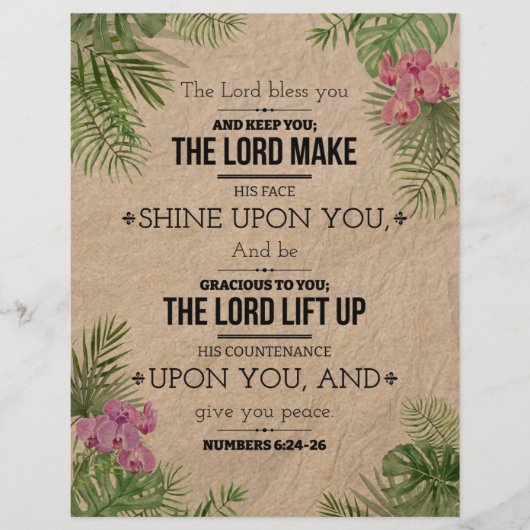 De Heere zegene u, Numeri 6:24-26 Flyer (Voorkant)