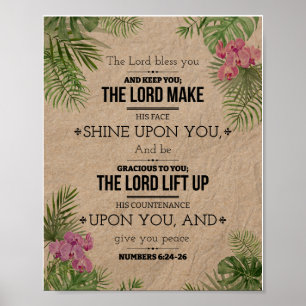 De Heere zegene u, Numeri 6:24-26 Poster
