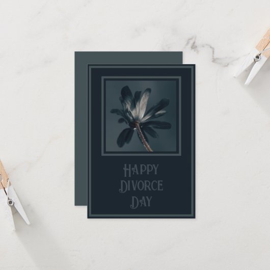 De heerlijk donkere bloem scheidt kaart (Voorkant / Achterkant in situ)