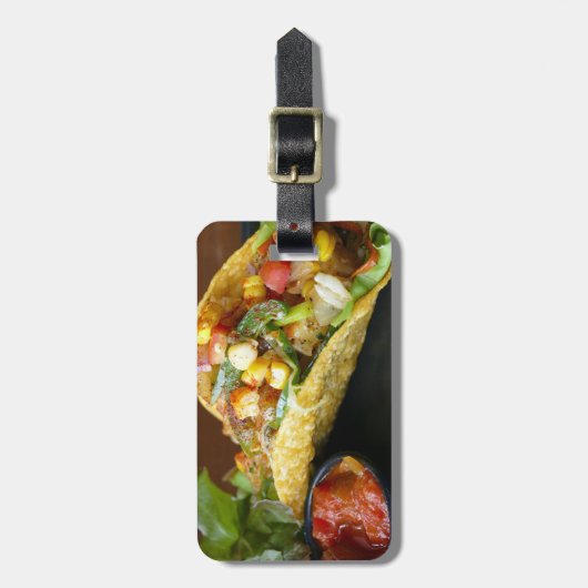 de heerlijke Mexicaanse foto van Taco's Bagagelabel (Voorkant verticaal)