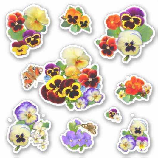 De heerlijke Sticker van de Contour van Pansies (Voorkant)