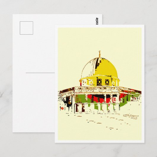 De heerlijkheid van Jeruzalem: de Rotskoepel van h Briefkaart (Voorkant / Achterkant)