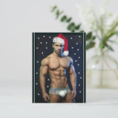 De heerlijkste jager op de kerstkerstman briefkaart (Staand voorkant)