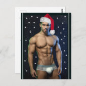 De heerlijkste jager op de kerstkerstman briefkaart (Voorkant / Achterkant)