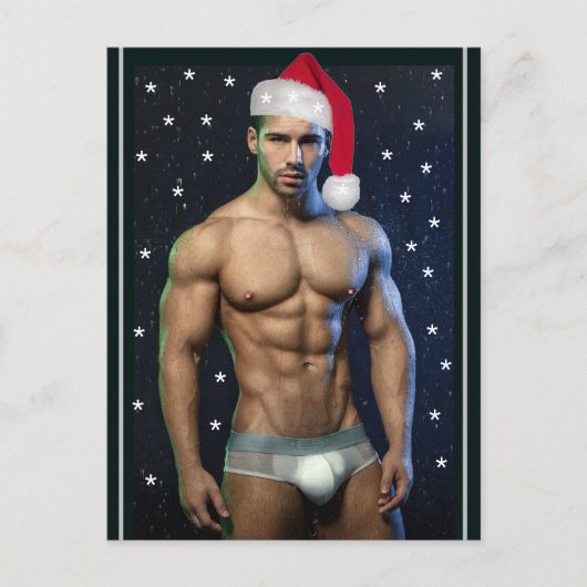 De heerlijkste jager op de kerstkerstman briefkaart (Voorkant)