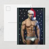 De heerlijkste jager op de kerstkerstman feestdagenkaart (Voorkant / Achterkant)