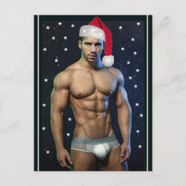 De heerlijkste jager op de kerstkerstman feestdagenkaart