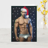 De heerlijkste jager op de kerstkerstman kaart (Gele Bloem)